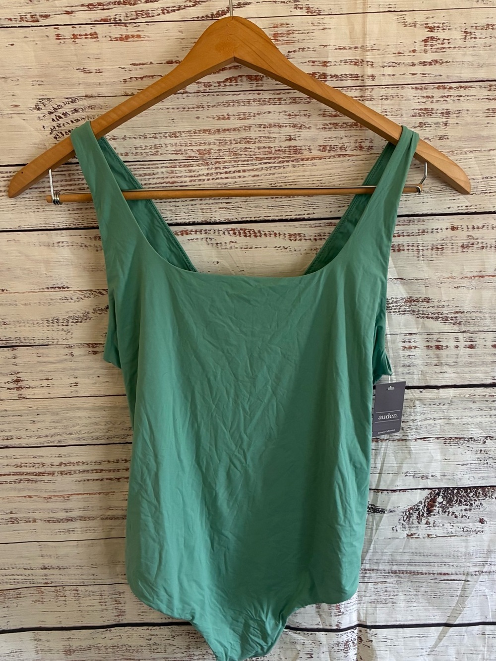 Auden Women’s Green Scoop Neck Bodysuit 2X